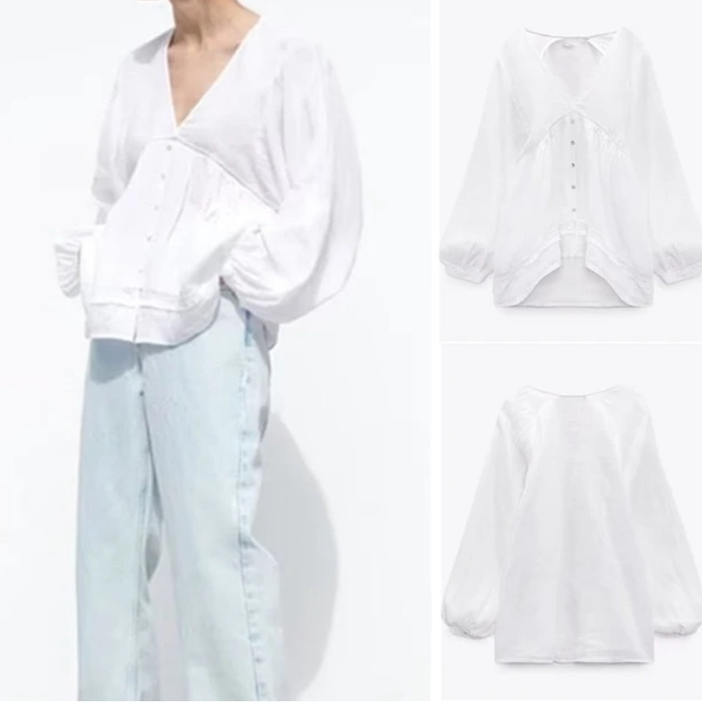Zara - Linen Blouse